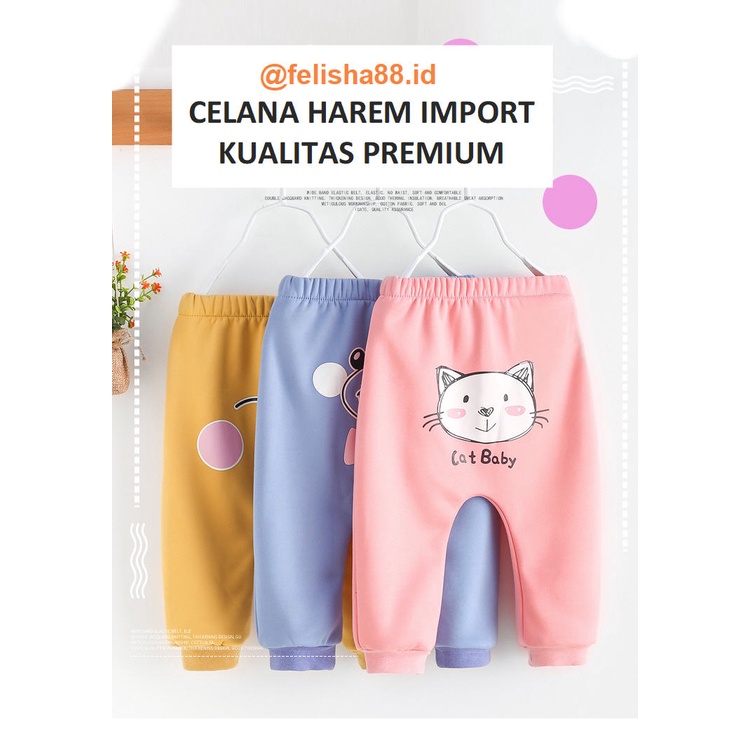 CELANA PANJANG JOGER BAYI ANAK HAREM PANTS  BAYI BAWAHAN ANAK LUCU IMPORT CELANA KOREA ANAK BISA COD