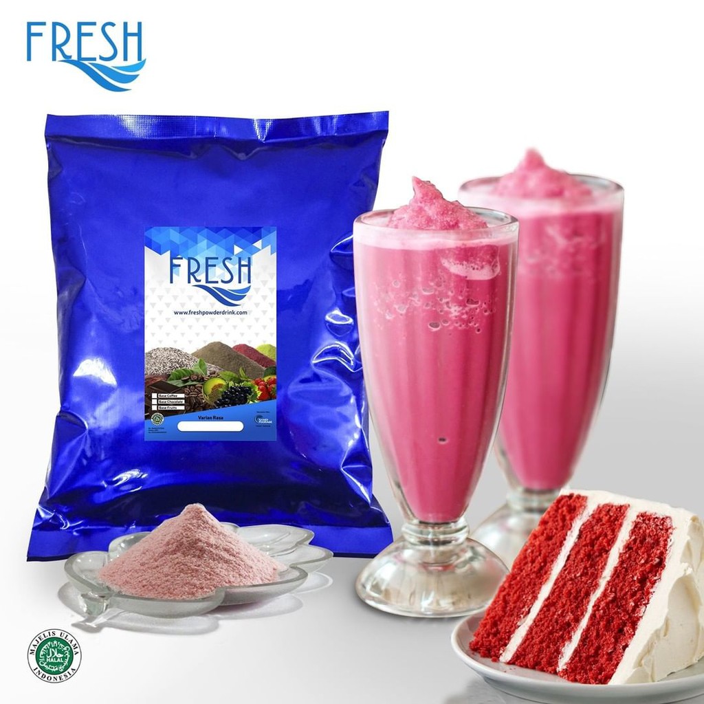 

BUBUKMINUMAN RASA SERBUK MINUMAN ANEKA RASA KUE REDVELVET KEMASAN 500gram dan 1Kg