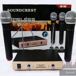 MIC SOUNDCREST UHF 800 WIRELESS 2 HANDLE MIKROFON GARANSI