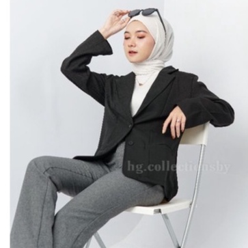 BLAZER BIGSIZE WANITA/BLAZER HITAM JUMBO/JAS KERJA BIGSIZE