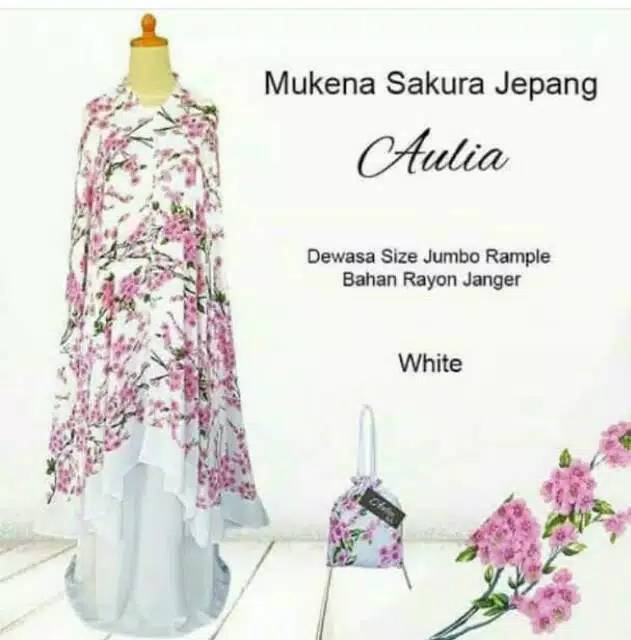 Mukena jumbo rempel sakura jepang