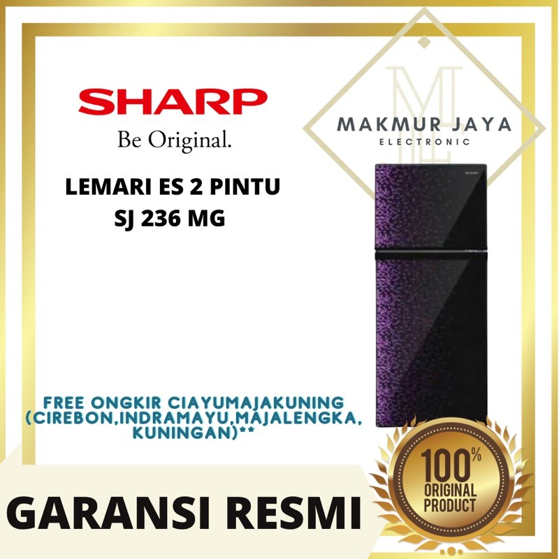 KULKAS SHARP 2 PINTU SJ 236 MG KHUSUS CIREBON