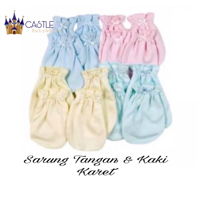 Castle - Fluffy Sarung Tangan &amp; Kaki Polos Warna