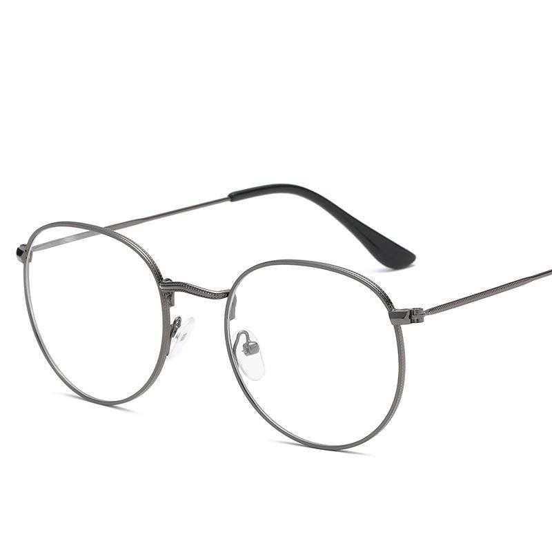 ✅COD [BBS] Kacamata Oval Korea Retro Pria dan Wanita-KC Bening - Metalic