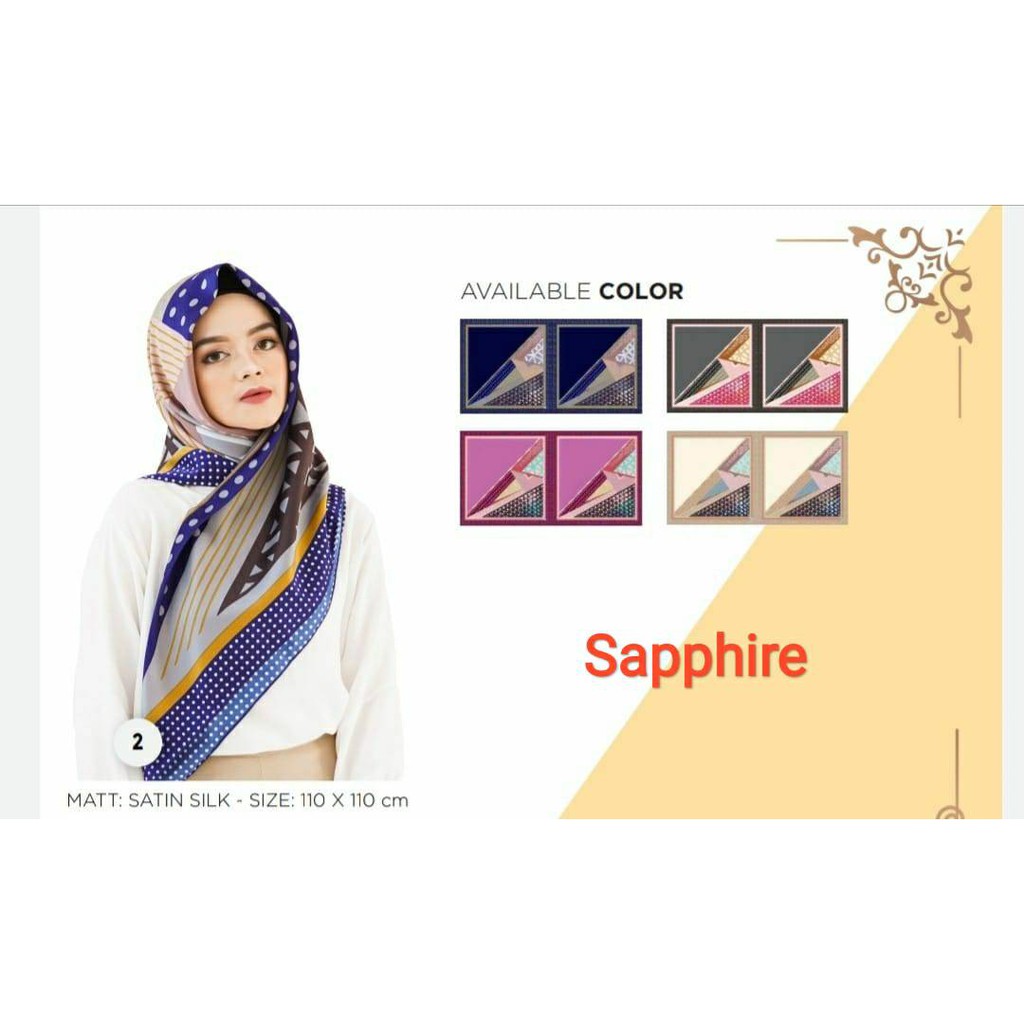 Hijab Premium Segi Empat Satin Silk - SAPPHIRE