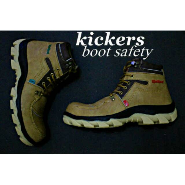 Sepatu Boots Pria " KICKERS SAFETY BOOTS TAN "