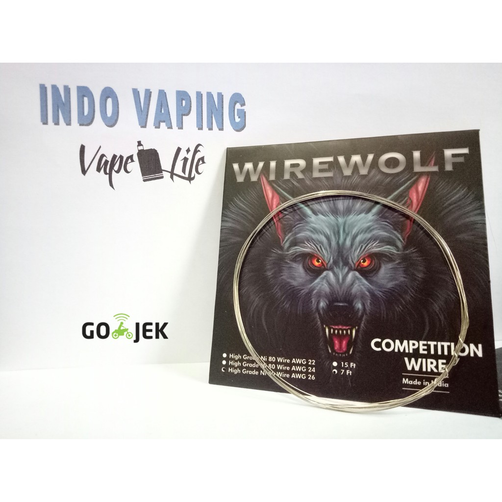 WIREWOLF NI 80 26 AWG NICHROME COMPETITION WIRE COIL KAWAT VAPE VAPOR