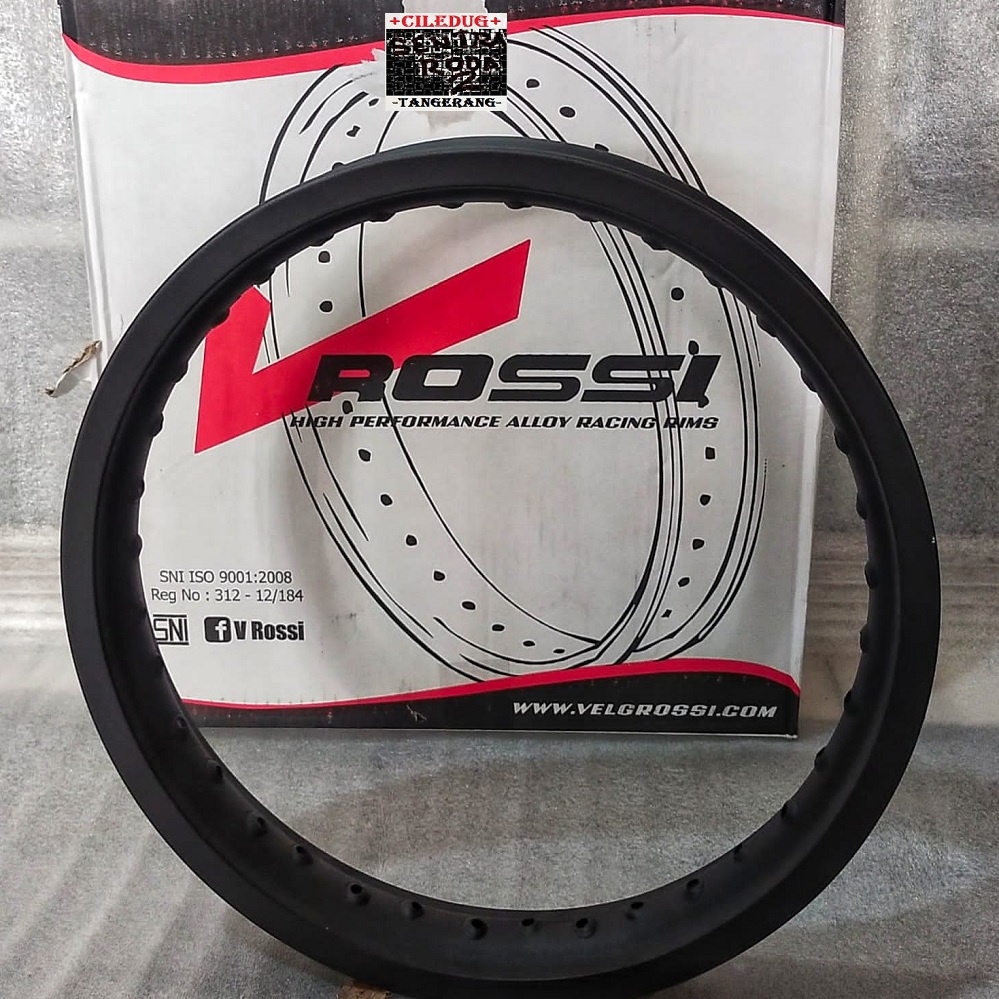 Velg VRossi Ukuran 140 / 160 / 185 / 215 Ring 16 Warna All-Black 1Pcs/Satuan