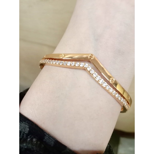 gelang bamgle//gelang wanita//perhiasan lapis emas//gelang Fuji //gelang