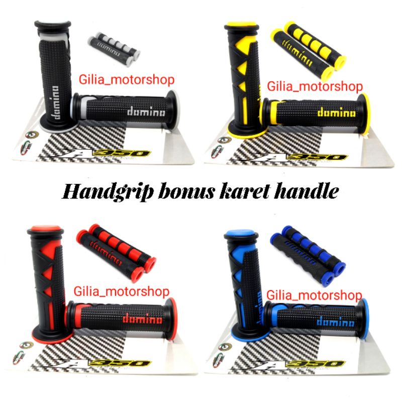 Handgrip Karet Domino kombinasi 2 warna bonus Karet Handle Domino 2 Warna PCX Beat Mio Scoopy