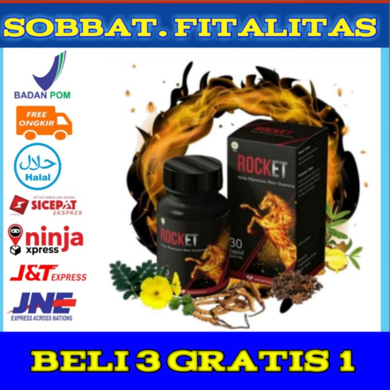 PROMO Rocket Asli Suplemen Pria Dewasa Original Herbal Ampuh