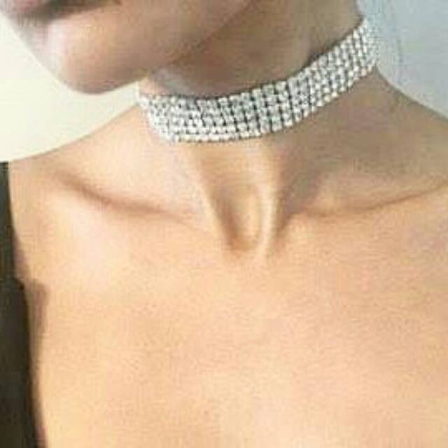 Medium 5 Row Diamond Choker Necklace | Kalung Handmade Premium Collection
