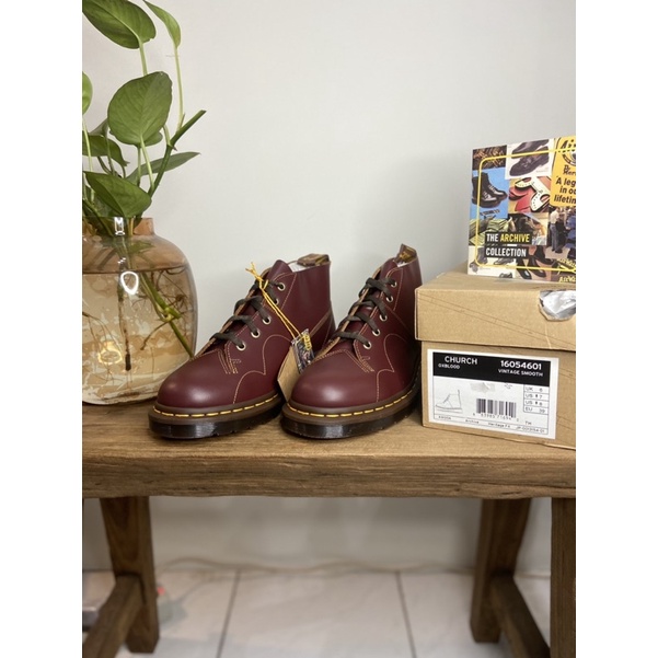 Sepatu Dr. Martens Monkey Church Oxblood Vintage Smooth