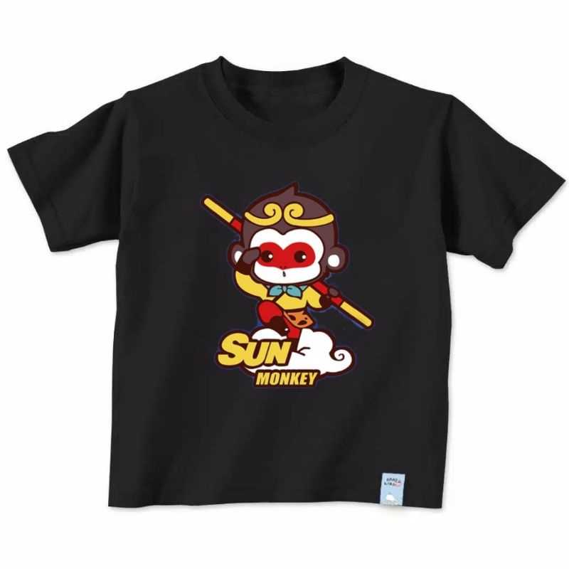 Baju Oblong Anak Sun Monkey King Kaos Anak Distro Baju Anak idel Untuk Anak Usia 2 sampai 10tahun