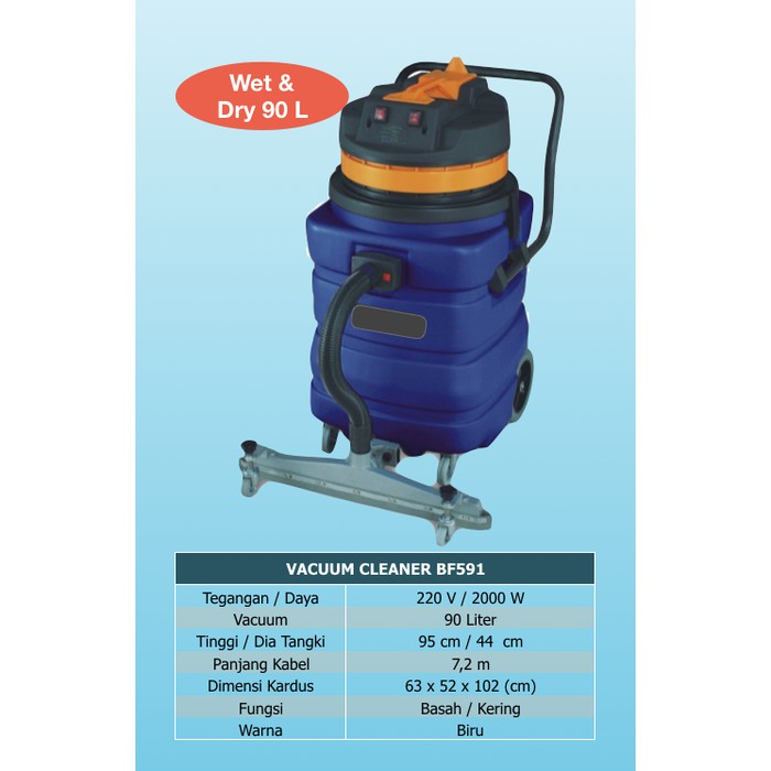 Vacuum Cleaner 90 Liter ( 2 motor ) Heavy Duty