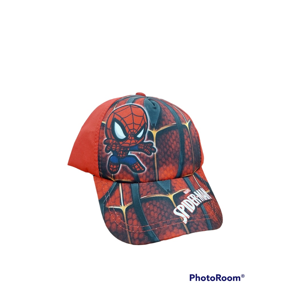 Topi Baseball Anak Print Depan Karakter Avengers / Hello Kitty / Little Pony / Power Rangers Usia 1-8 Tahun