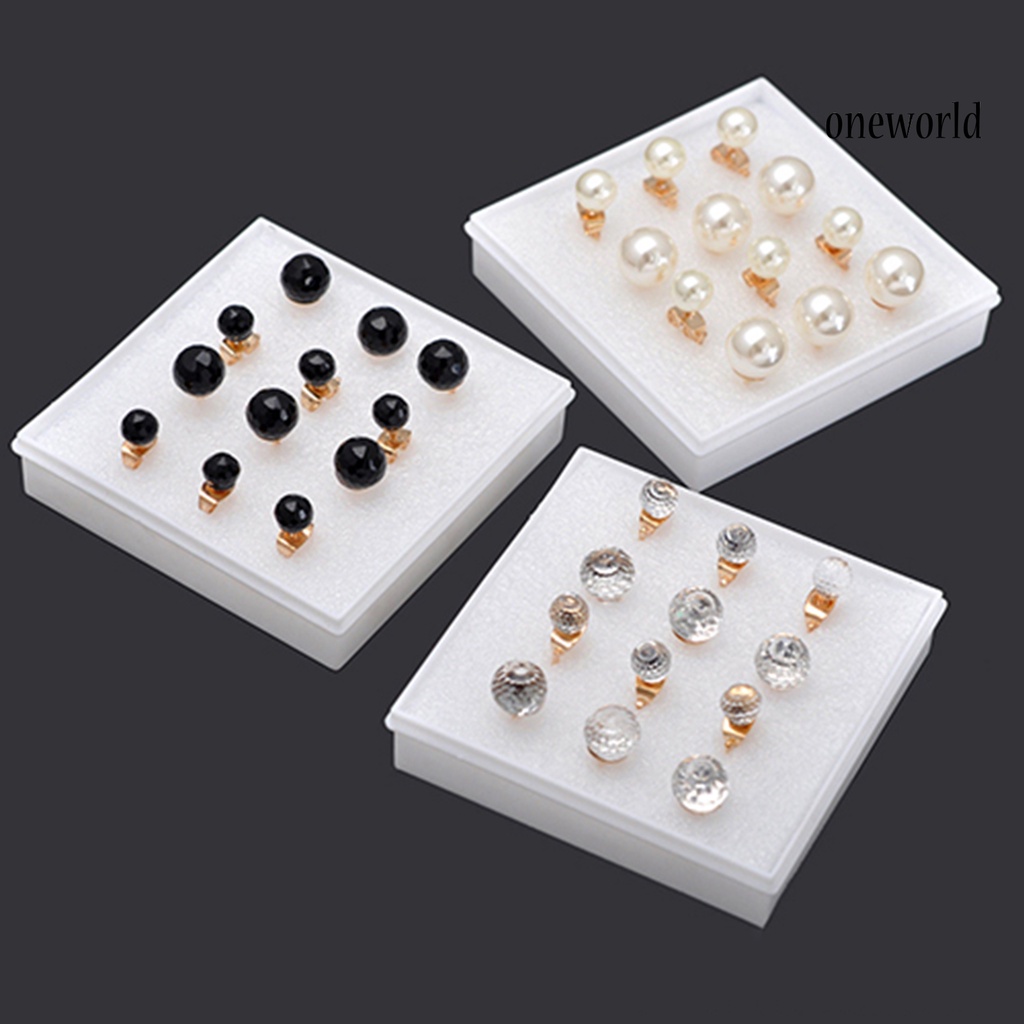 OW@ Earrings Double Balls Design Lightweight Piercing Easily Match Dangle Earrings for Party