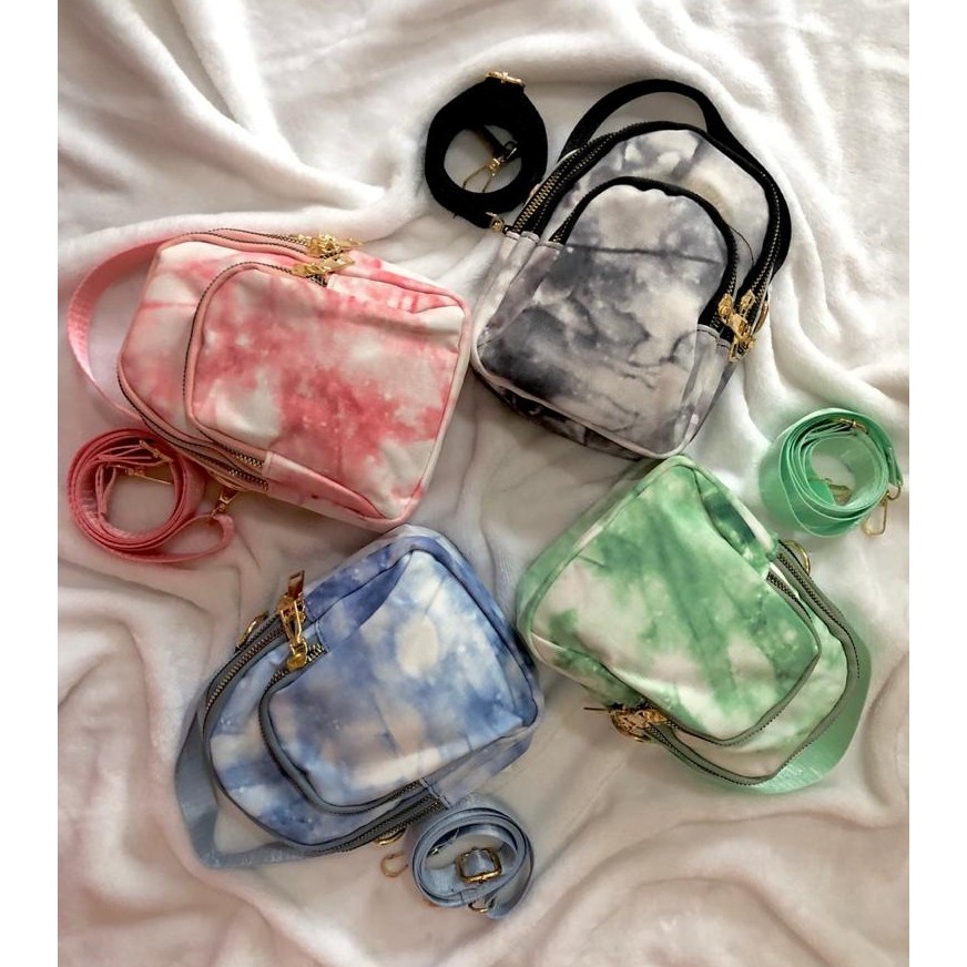 Tas Tiedye Tie Dye premium murah Tas cewek Tie dye selempang korea Import TIEDYE  Nilon Parasut bag