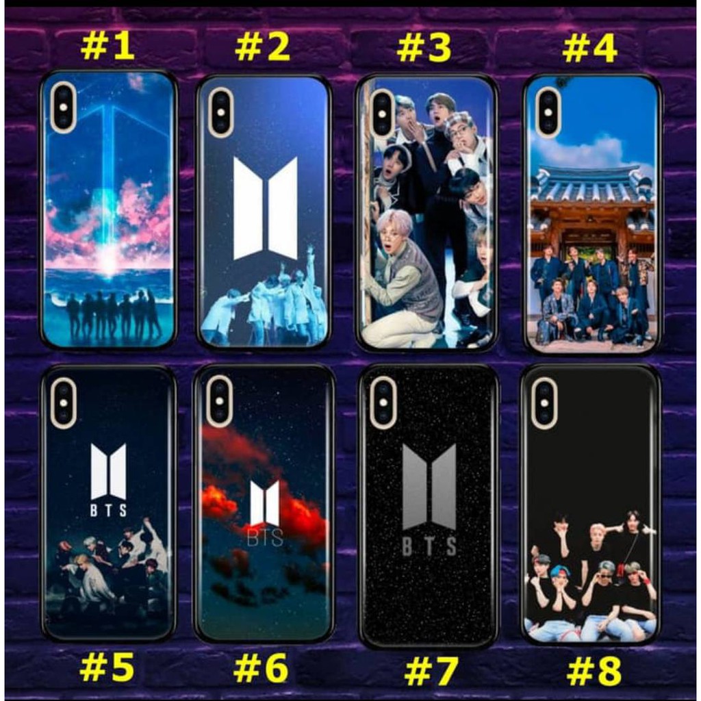 SAMSUNG GRAND PRIME , J2 PRIME , J5 PIME , J7 PRIME PREMIUM CASE CASING GLASS MOTIF 4 BTS