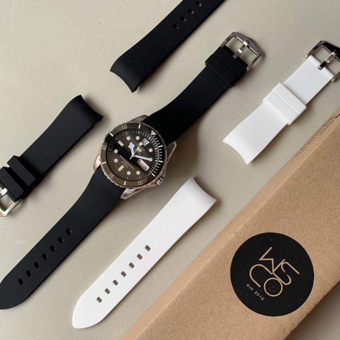 Rubber Curved Strap Tali Jam Karet Curved End