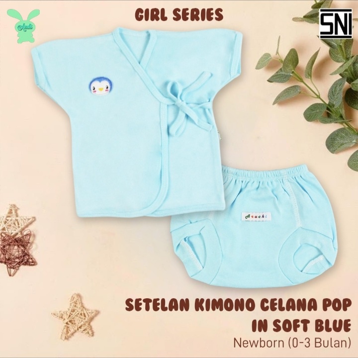 Setelan Kimono Aruchi Newborn dengan Celana Pop / Pendek / Panjang CBKS