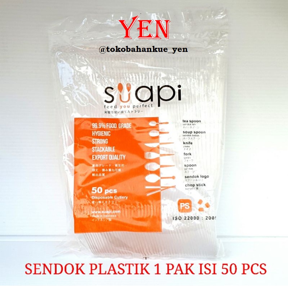 Suapi Sendok Plastik Bening / Sendok Makan Plastik