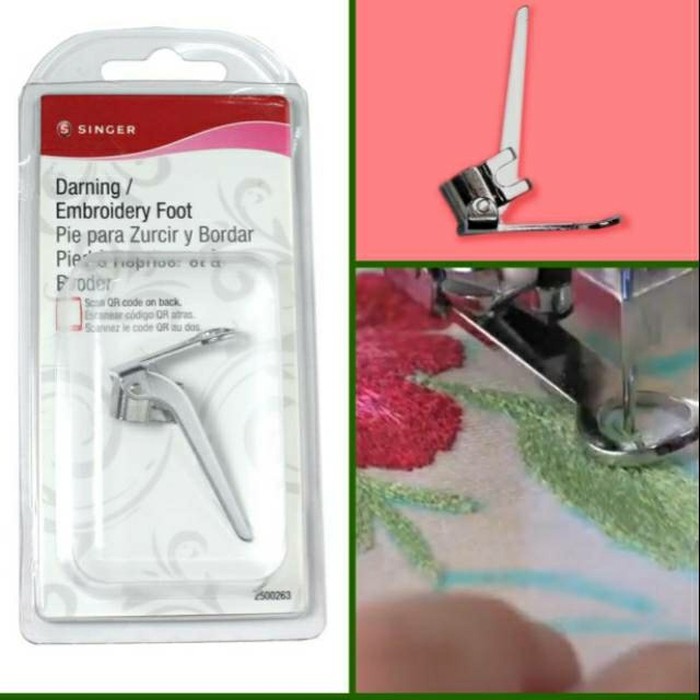 SINGER Darning Embroidery Foot - Sepatu Bordir Mesin Jahit Portable