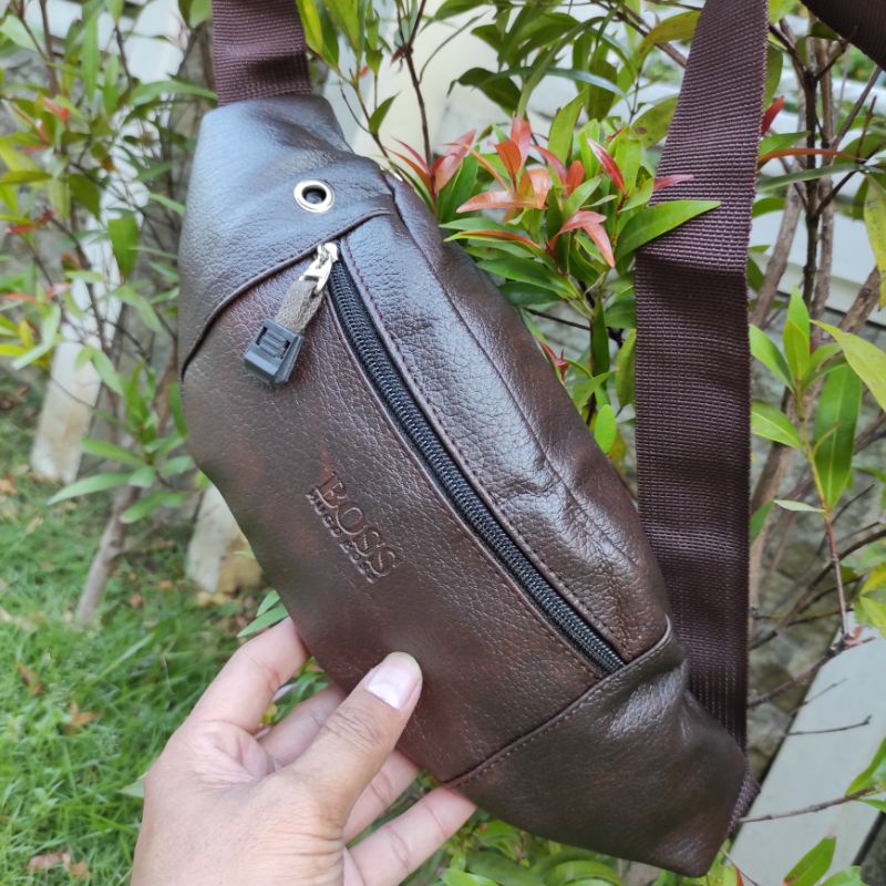 Tas cowok kulit Pu // Tas kulit Pu selempang pria // Tas waist Bag kulit Pu