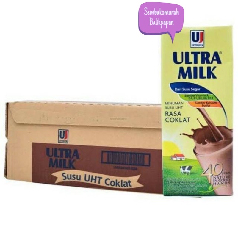 

ultra milk susu UHT coklat 24x200ml