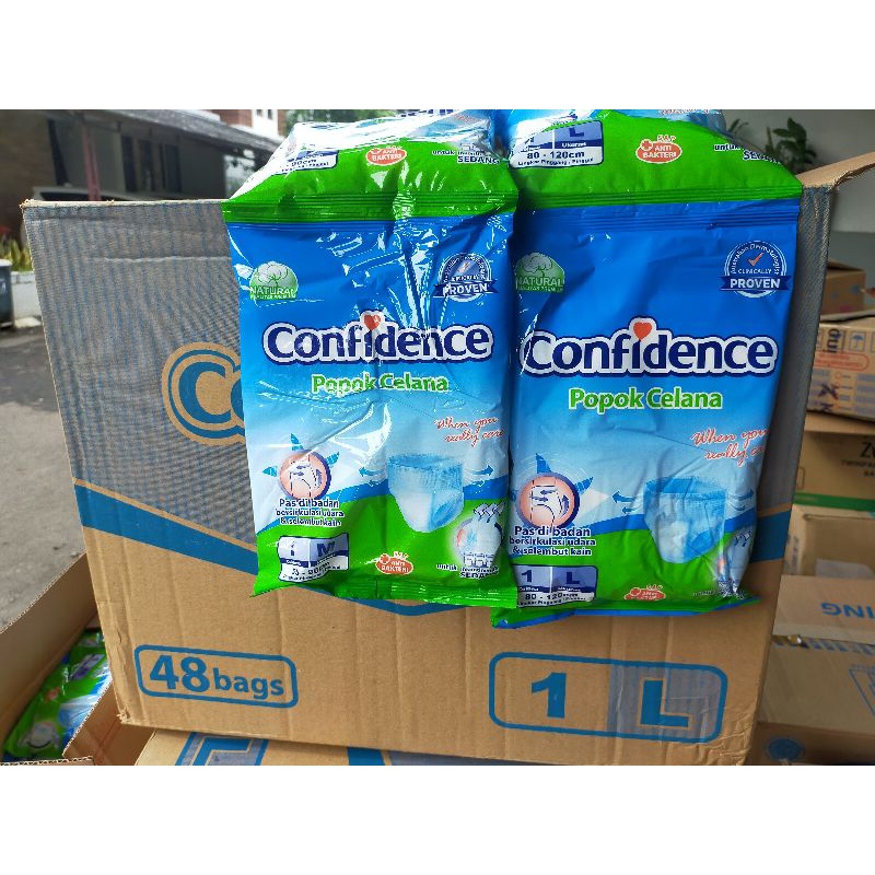 Confidence Premium Popok Celana dewasa 1 dus M L XL isi 48