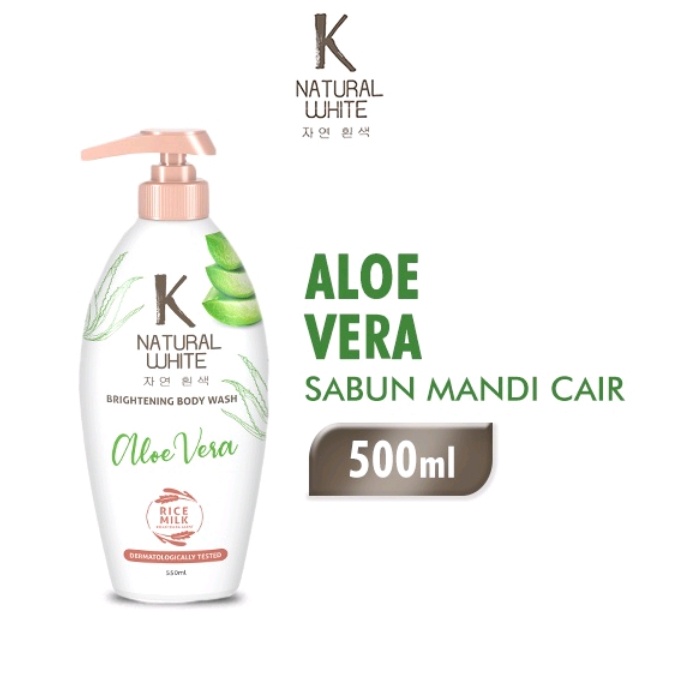 Sabun Mandi K Natural Bodywash White Aloe Vera Pump 500 ML