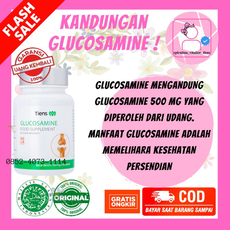 Glucosamine Tiens Original Pelumas Sendi Oli Persendian Pelumas Persendian Obat Sendi Osteoartritis