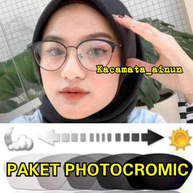 Kacamata wanita TrenD | Paket kacamata Photocromic | 1307