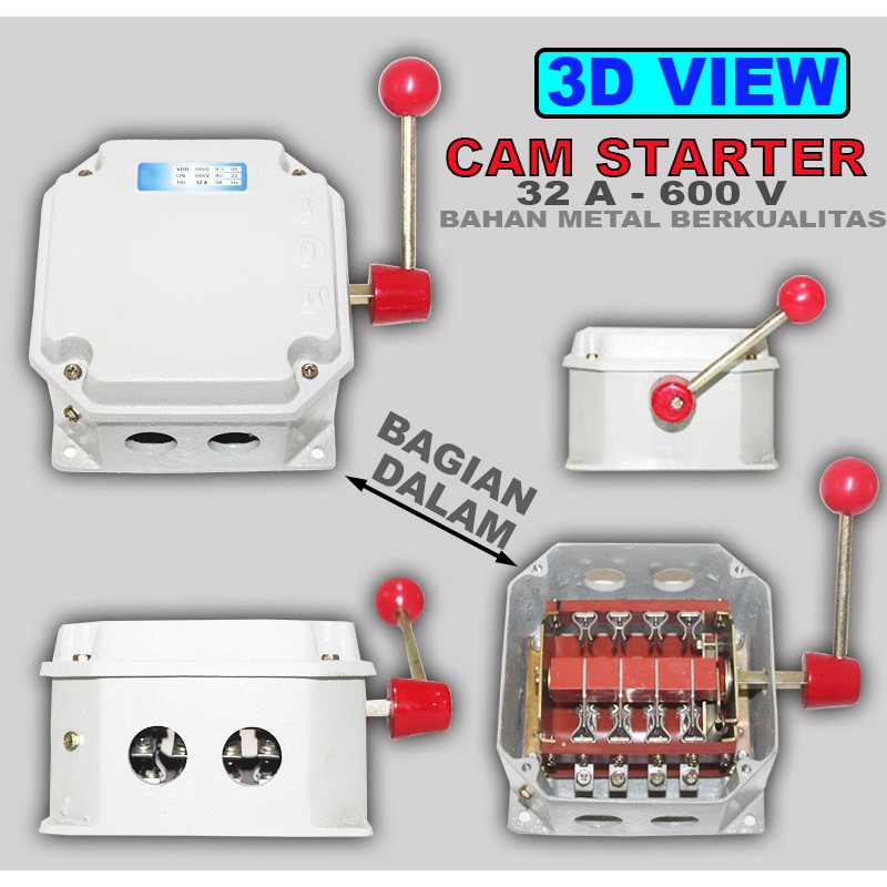 EELIC OSR-I32A OSR Saklar Listrik AC 32A 220V 600V 50 HZ ( Cam starter ) Besi Metal Berkualitas