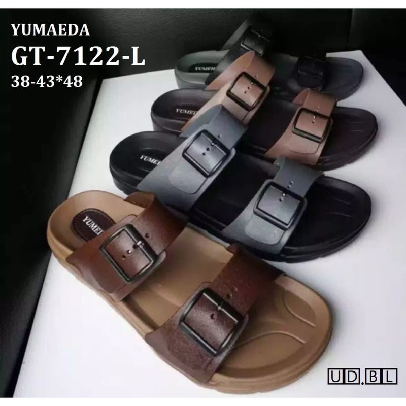 SANDAL SELOP PRIA WANITA BAN DUA GESPER CASUAL YUMEIDA 7122 BAHAN PREMIUM