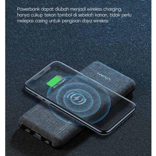 Vivan VPB-W11 10000mAh Qi Wireless Power bank Quick Charge Original