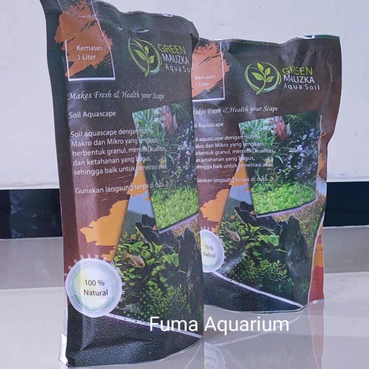 Soil Green Mauzka Media Tanam Aquascape Kemasan 1 Liter 100% Natural