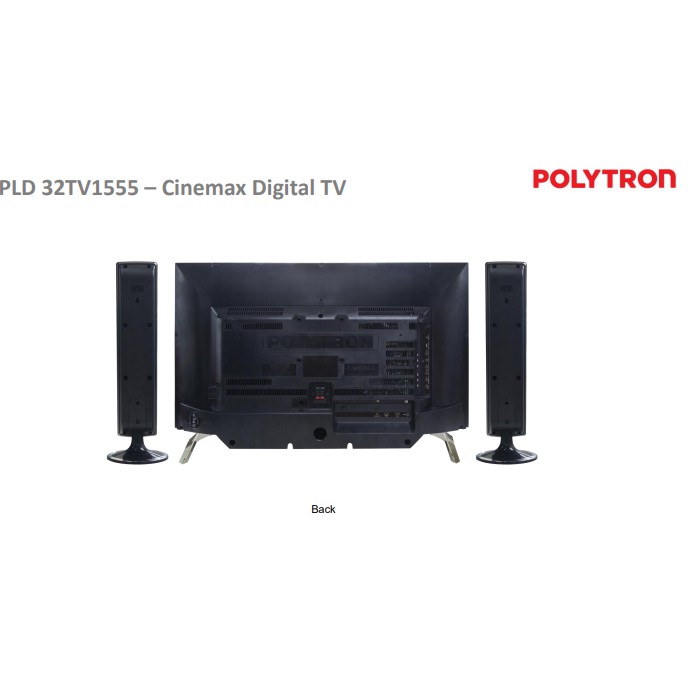 Cinemax Digital TV (DVB-T2) PLD 32TV1855 / 32tv1555 Tower Speaker 32 inch Garansi Resmi