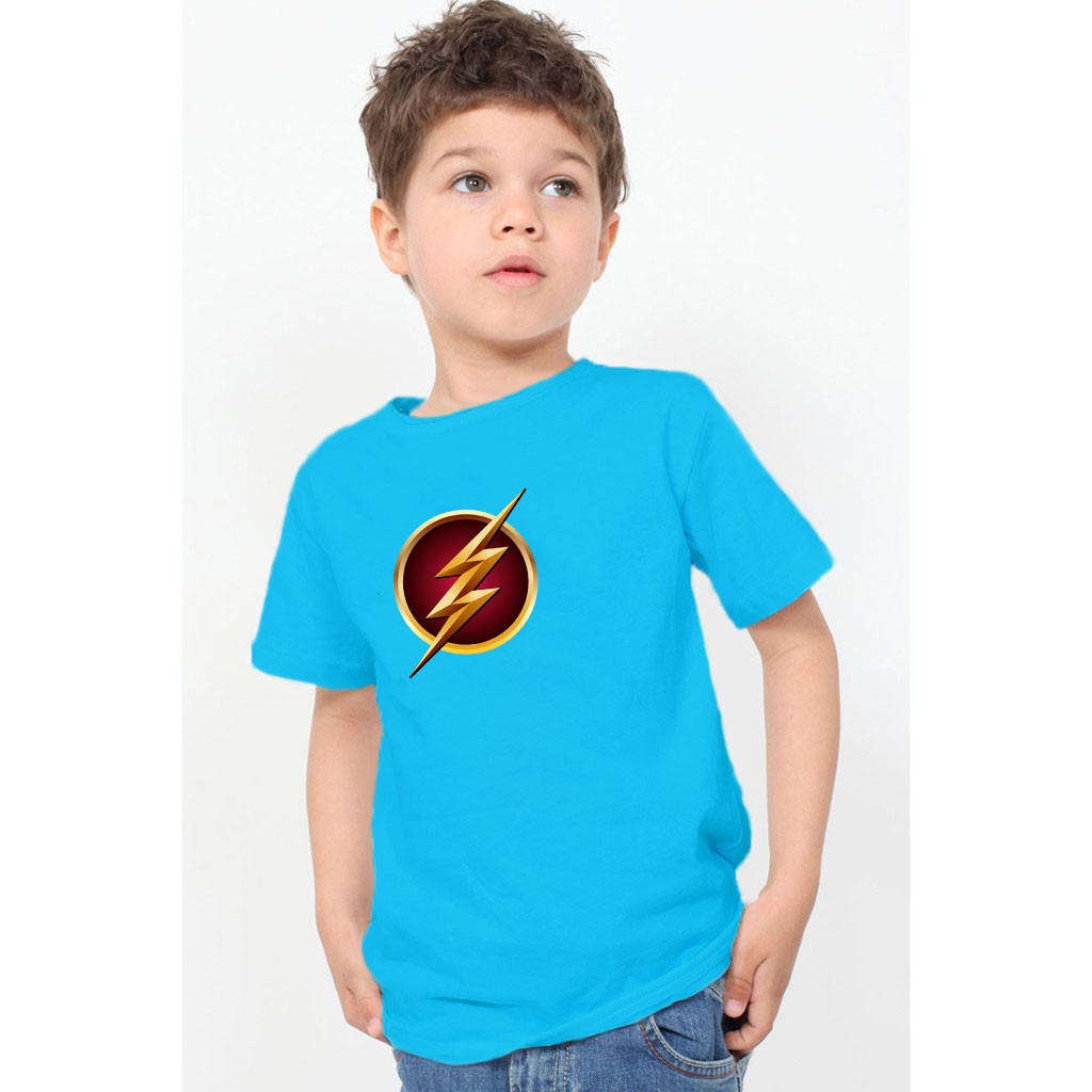 YOURSTYLE1119 - KAOS FLASH / KAOS ANAK FLASH LOGO / SUPER HERO / CNY /KAOS ANAK KATUN 24S