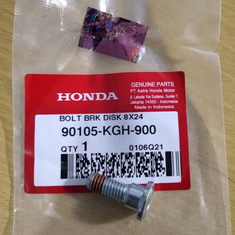 baut piringan cakram Honda 90105-KGH-900 Baut cakram baut piringan cakram baut L tiger megapro karis
