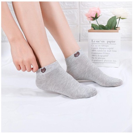 ⭐SMP⭐ Kaos Kaki Ankle no Packing Plastik Kaos Kaki Cute Motif Beruang Kaos Kaki Semata Kaki H87