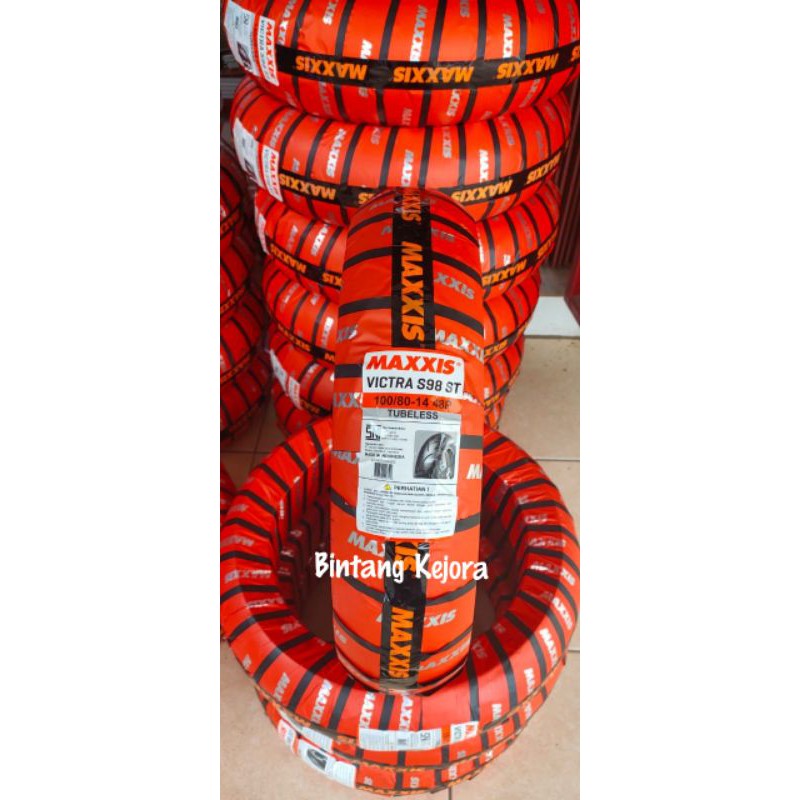 BAN LUAR MAXXIS TUBELESS TUBLES MAXXIS VICTRA S98 ST 100 80 14 BAN BELAKANG BAN MOTOR MATIC PCX BEAT