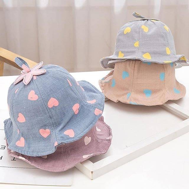 SUMMER HEART Cotton Hat TOPI anak perempuan