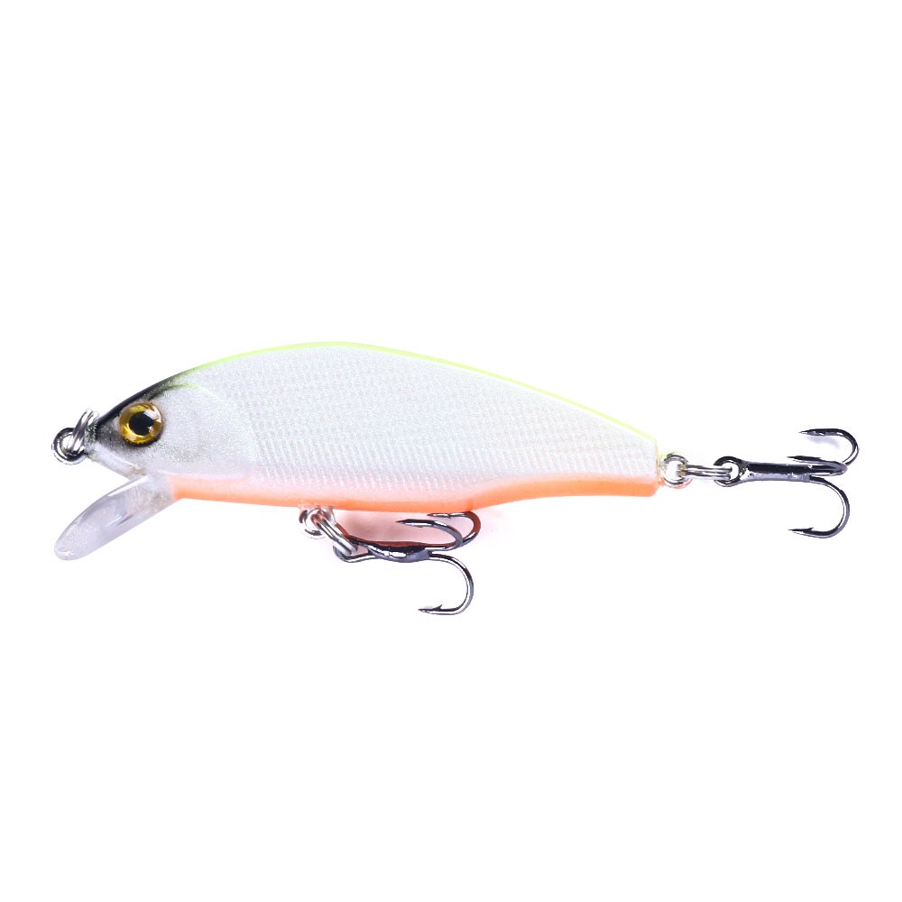 HENGJIA New GID 1Pcs Sinking Minnow Umpan Pancing 5cm/3.1g Swimbait Fishing Lure Ikan Bass Bait Kait 14#Hook Tackle