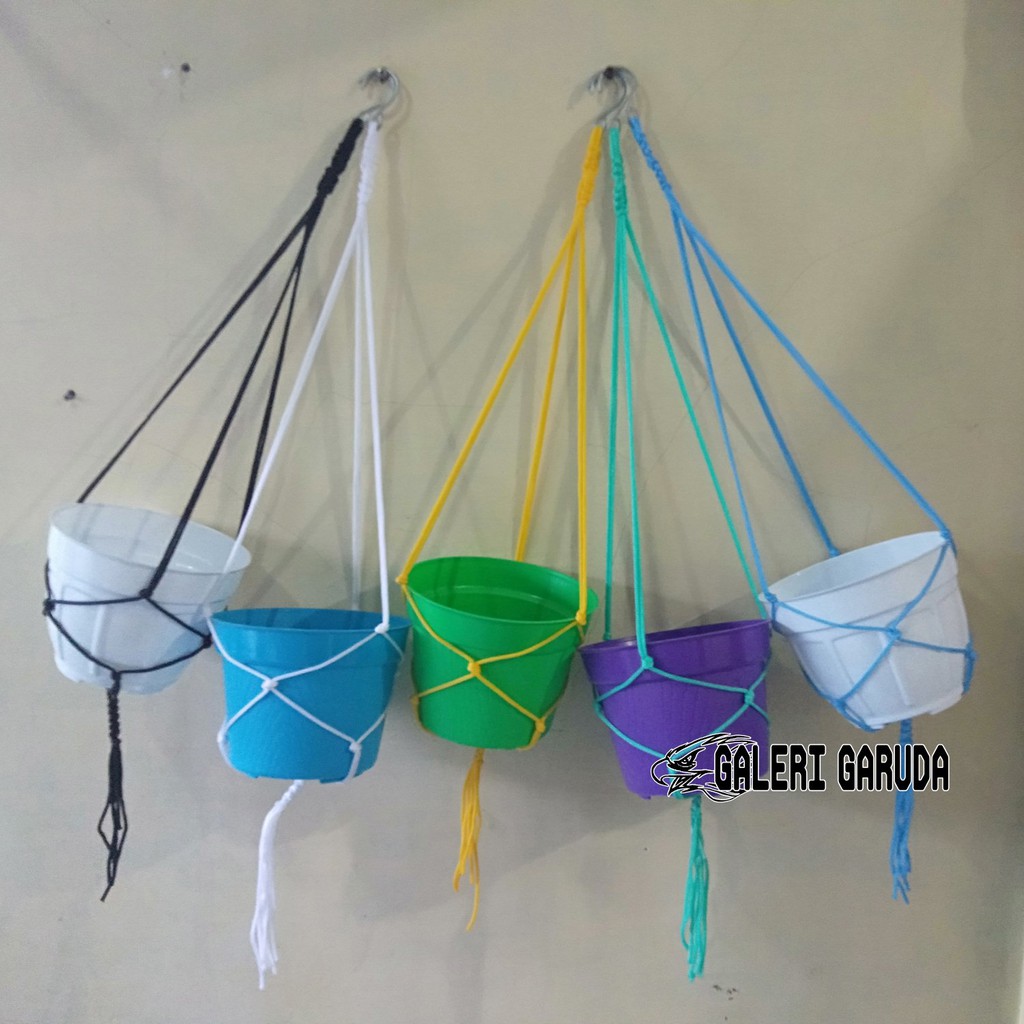 Tali Gantungan Pot Bunga Hias ,Tali pot gantung warna warni