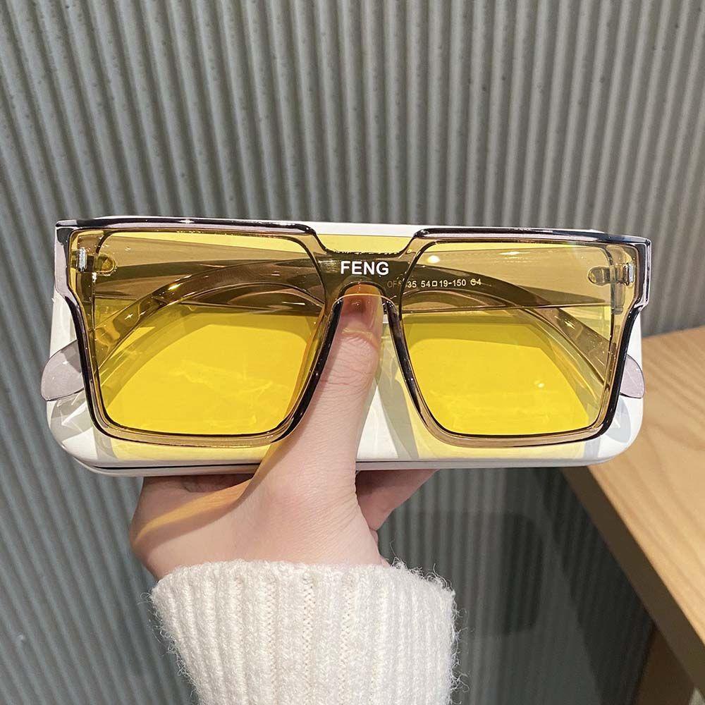 Mxbeauty Kacamata Hitam Kotak Pria Besar Korea Kacamata Matahari Perisai Kacamata Kotak Kacamata Matahari Wanita Sunglasses