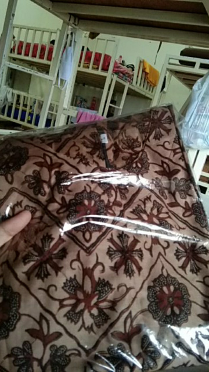 Tey-17 Batik Wanita Asj Sa Hrb026 Kenongo Kemeja Tosca Pendek