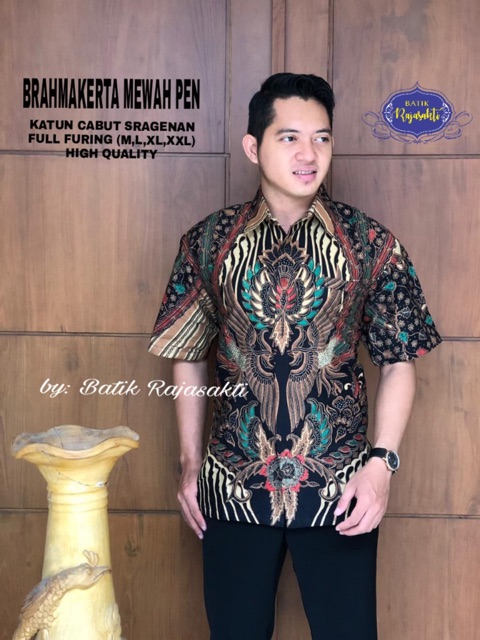 Batik BRAHMAKERTA MEWAH FULL FURING Katun Cabut Halus Ori Solo