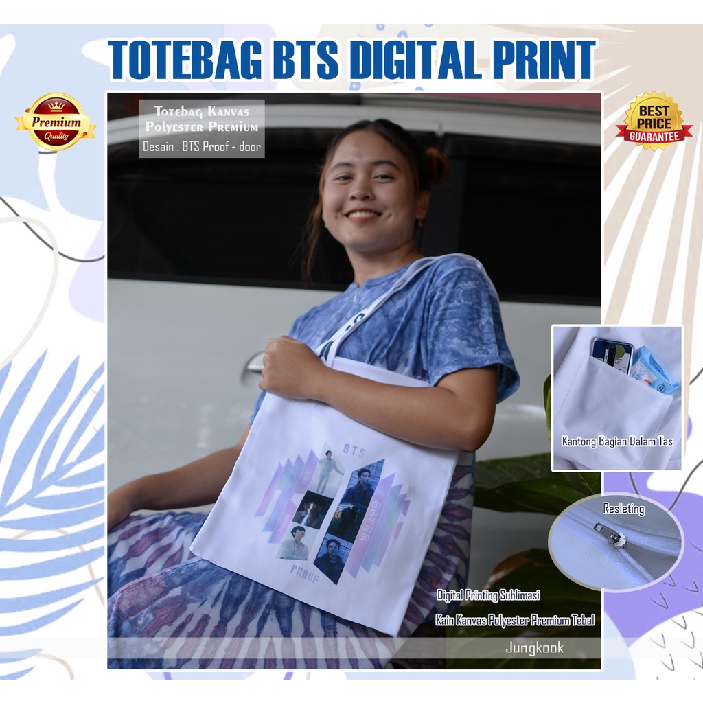 Totebag  BTS Proof Tote Bag Kanvas Tas Wanita Unofficial Taehyung Jungkook Jin Jimin RM Yoongi Jhope