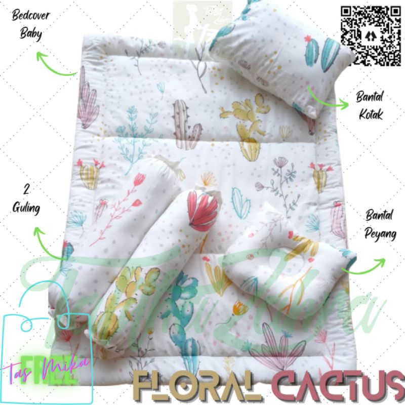 READY Bedcover Bayi Set Selimut Bayi Bantal Guling Bayi dan Peyang ada Tas nya